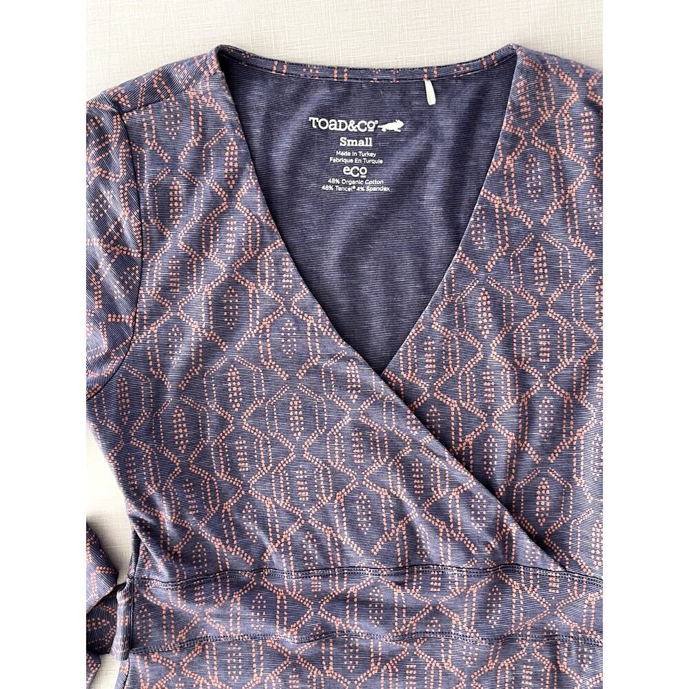Toad&Co Sz S Cue Wrap Dress Gray Stretch Wicking A-Line Active Travel Vacation - Picture 5 of 16